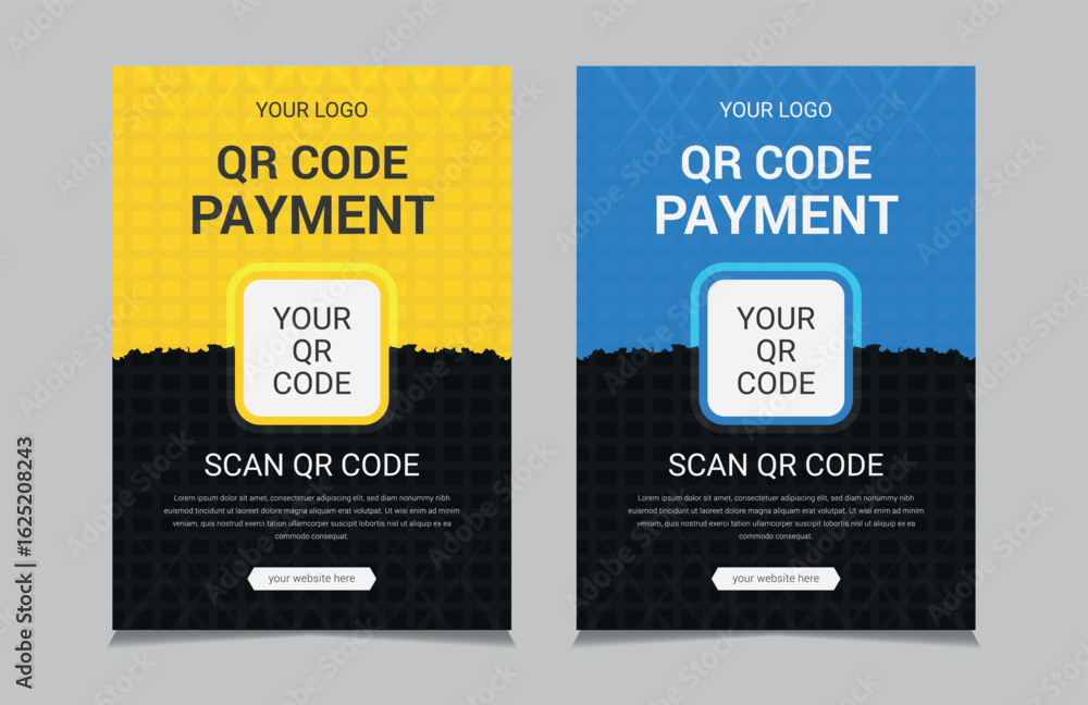 QR Code Payment template Stock Vector Adobe Stock