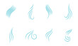 © RadheK  - Fire steam or Line smoke doodle hand drawn set. smell waves from food or coffee and beverages sketch style.