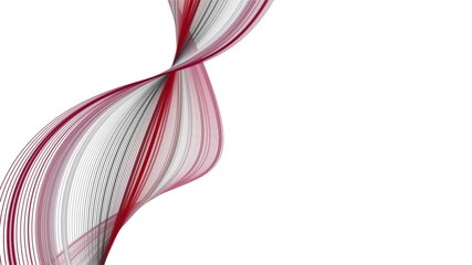 Wall Mural - fantastic video animation with stripe wave object in slow motion and space for text, 4096x2304 loop 