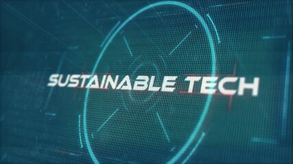 Sustainable Tech words in Techno Sci-Fi