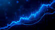 © Ada - Market chart of business increase stock graph or investment financial data profit on growth money diagram background. futuristic digital graph showing a financial stock market with an upward trend.