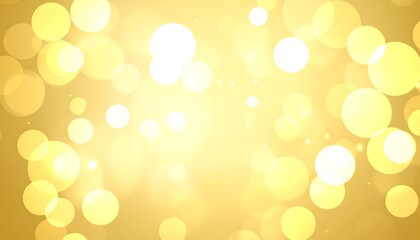 Wall Mural - shiny gold bokeh background with glowing circles and sparkling glitter dust. abstract, festive, and 