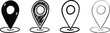 © Niranjon - Four hand drawn location pin icons in different styles