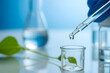 © Afsana - Scientific Discovery and Research: A scientist meticulously conducts experiments, carefully dispensing a liquid with a pipette into a small container.