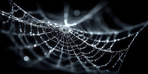 Canvas Print - Vector illustration of spider web