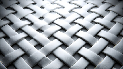 A close up of a tightly woven white material creating an abstract pattern.