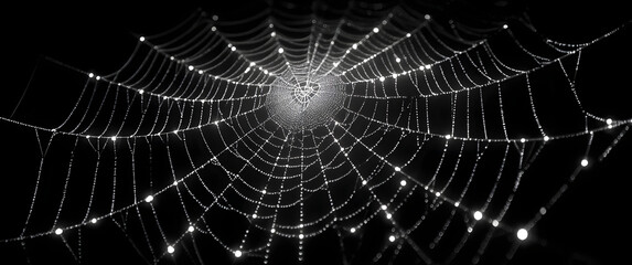 Canvas Print - Spider web vector illustration