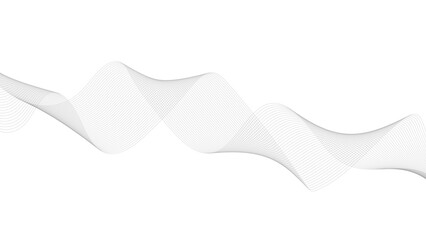 Wall Mural - abstract vector background with black wavy lines. abstract wave element for design. digital frequenc