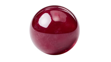 Wall Mural - glassy red sphere on a transparent background showcasing craftsmanship