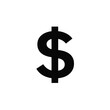 © Md Mojammel - Bold Black Dollar Sign Icon on White Background Depicting Wealth Symbolism