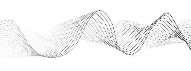 Canvas Print - abstract minimal wave design created with thin, evenly spaced black lines. sound waves or frequency 