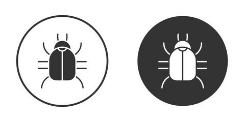Bug icon flat. Illustration isolated vector sign symbol