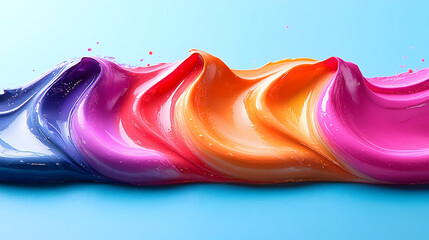 Wall Mural - multicolored paint swirls abstract background texture design