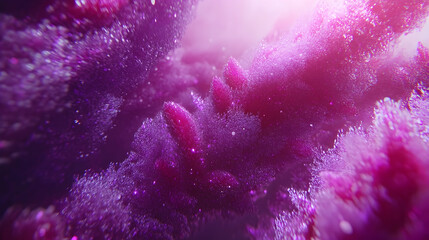 Wall Mural - sparkling purple nebula abstract art: close up