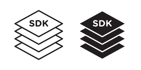 SDK icon sign symbol and flat style for app, web and digital design.