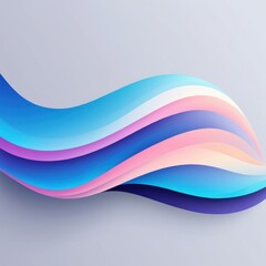 Abstract flowing wave lines with colorful gradient design background