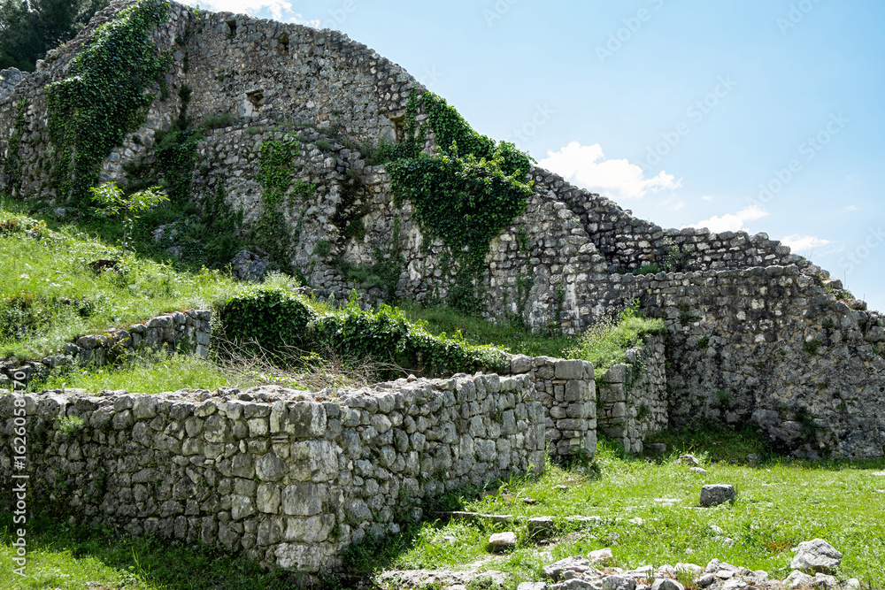 Ruins of an ancient stone fortress in Stolac, Bosnia and Herzegovina ...
