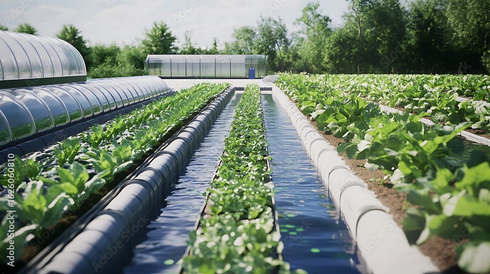 High Efficiency Water Recycling System For Plant Rows Stock Photo Photo Inspiration