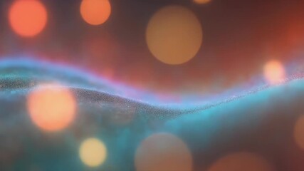 Wall Mural - Colorful glowing energy particles floating freely space seamless video 4K animation ideal cyber relaxing visuals futuristic technology related digital