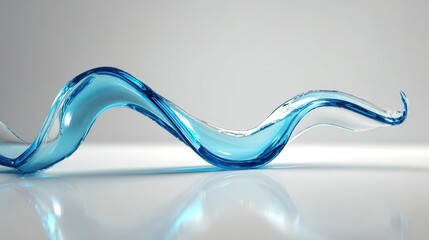 Wall Mural - Abstract Blue Water Splash Design