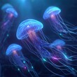 © SYAMSUL - Glowing Jellyfish Underwater Scene