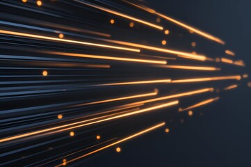 Sticker - radiant lines expand on a dark background, symbolizing technological or business growth.
