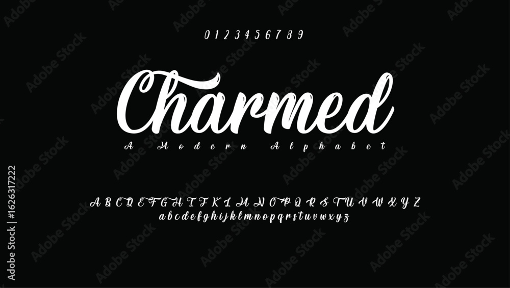 Charmed Lettering Charmed font alphabet. Minimal modern urban fonts for logo, brand etc ...