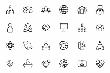 Wall Mural - A dynamic set focused on cooperation, team projects, and effective communication. Perfect for project management tools, team-building workshops, and company culture branding