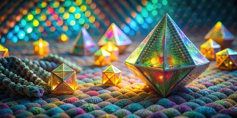 Illuminated Geometric Forms on a Textured Surface A Study in Light and Shape