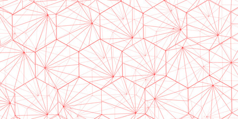 Abstract of simple red line triangle pattern geometric background .white background creative and geometric shape with white luxury pattern .Gray and white geometric background with low poly triangle
