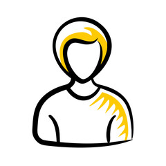 Wall Mural - single person hand drawing icon for web and graphic design