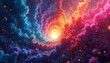 © Afroza - space nebula galaxy explosion of color abstract colorful vibrant dynamic swirling
