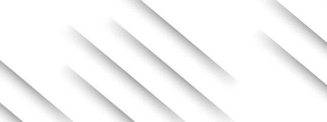 Wall Mural - abstract clean white background with diagonal cut-out lines and soft shadows. minimalist, geometric 