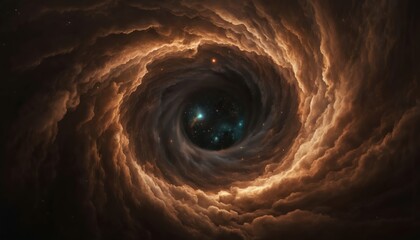 Wall Mural - abstract vortex of swirling clouds and particles, cosmic nebula, deep space. dynamic motion, texture