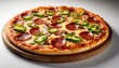 © Diane - deliciously baked supreme pizza topped with sausage pepperoni mushrooms green peppers and onions all on a golden cheese covered crust