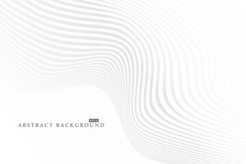Wall Mural - White futuristic abstract curve striped background. Bright minimalistic contemporary design with infinity wavy lines. Business, technology unusual concept for your ideas