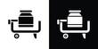 © Pop - Cement mixer icon, glyph style icon for web site or mobile app