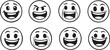 © mdsohrab - A set of cartoon vector icons illustrating various facial expressions and emotions, from smiling to angry