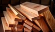 © Karl - cedar lumber close up view of cedar wood planks and boards for carpenter s shop