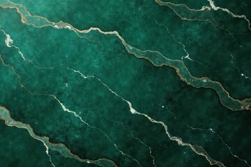 Wall Mural - Deep green marble slab, intricate veining patterns , green marble texture, veining texture, polished marble
