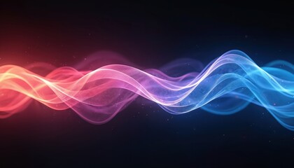 Wall Mural - abstract digital wave with flowing lines in vibrant blue and red colors. this futuristic graphic dis