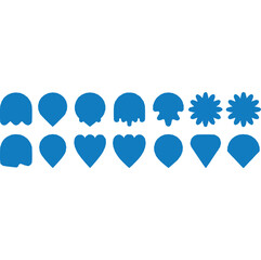 Wall Mural - Clean and modern vector  downloadable blue shapes svg vector design elements for graphic design projects and creative decorations needs