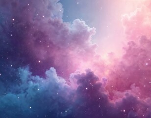 Wall Mural - abstract watercolor background with pastel gradient of pink, purple, and blue. soft grainy texture w