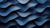 Abstract pattern of layered, overlapping blue metallic waves creating a textured surface with smooth curves and shadows