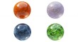 © KHOIRUR - Four spheres with varying textures and colors against white background