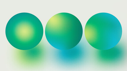 Wall Mural - Three gradient spheres creating a modern and abstract composition