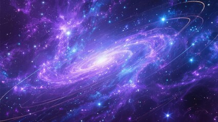 Wall Mural - Vibrant Spiral Galaxy in Deep Space