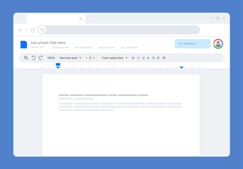 online document editing application text processors in modern web browser window user interface rela
