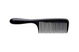 Black comb, high-gloss finish, isolated on black