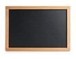 © arifyoga32 - A clean, blank chalkboard in a light-brown wooden frame, isolated on white
